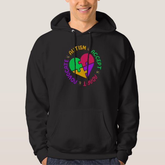 Accept Adapt Advocate Autism Awareness Autistic Mo Hoodie (Voorkant)