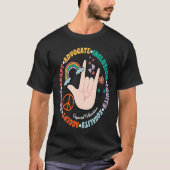 Accept Adapt Advocate Inclusion Equity Equality T-shirt (Voorkant)