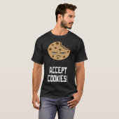 Accept Cookies Front End Developer Web Designer T-shirt (Voorkant volledig)