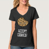 Accept Cookies Front End Developer Web Designer T-shirt (Voorkant)