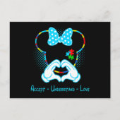 Accept Understand Love Autism Awareness - Mouse Au Briefkaart (Voorkant)