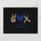 Accept Understand Love Autism Awareness T-Shirt Au Briefkaart (Voorkant)