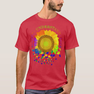 Accept Understand Love Sunflower Autism Awareness T-shirt