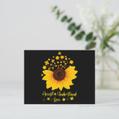 Accept Understand Love Sunflower Shirt Autism Awar Briefkaart (Staand voorkant)