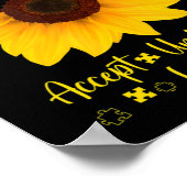 Accept Understand Love Sunflower Shirt Autism Awar Poster (Hoek)