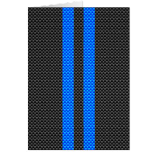 Acceptabele blauwe koolstofvezel-racestrips (Voorkant)