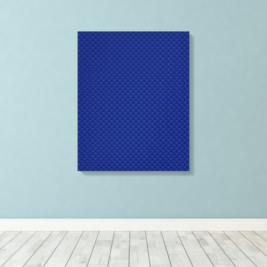 Acceptabele blauwe koolstofvezel zoals afdrukopdra canvas afdruk (Insitu (Houten vloer))