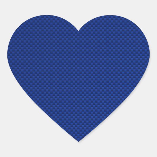 Acceptabele blauwe koolstofvezel zoals afdrukopdra hart sticker (Voorkant)