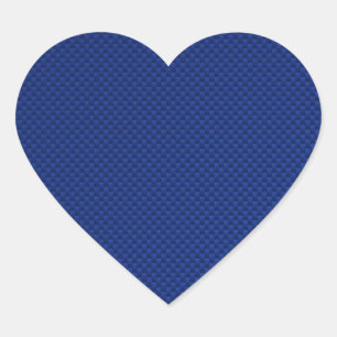 Acceptabele blauwe koolstofvezel zoals afdrukopdra hart sticker