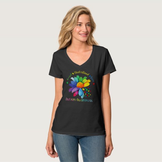 Acceptance Support Autism Love T-shirt (Voorkant volledig)