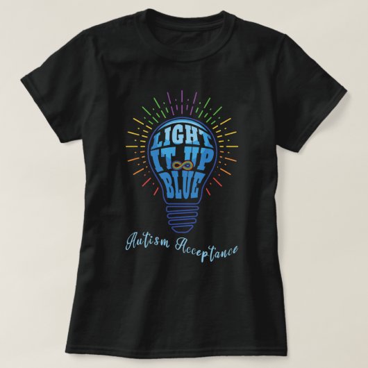 Acceptatie April Lichtblauw voor Autisme Awareness T-shirt (Design voorkant)