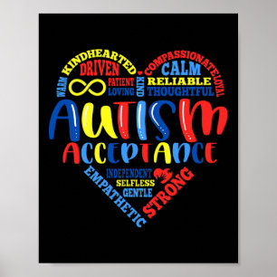 Acceptatie Autism Awareness Month Support Puzzle P Poster