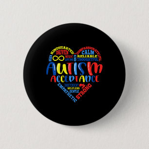 Acceptatie Autism Awareness Month Support Puzzle P Ronde Button 5,7 Cm