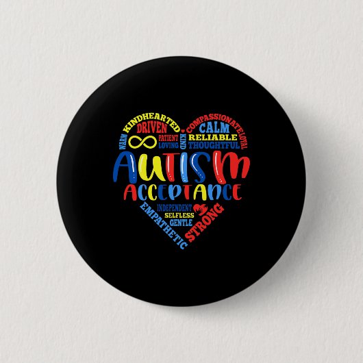 Acceptatie Autism Awareness Month Support Puzzle P Ronde Button 5,7 Cm (Voorkant)