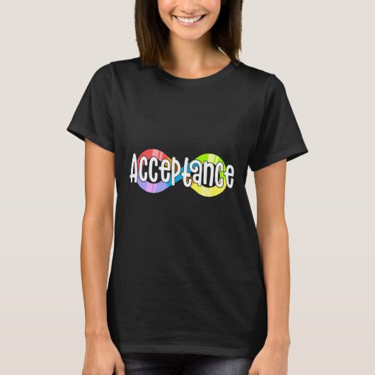 Acceptatie Autisme Infinity Symbool Autistic Mam F T-shirt (Voorkant)