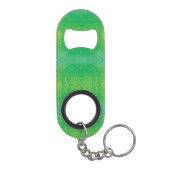 Acceptatie | Geel Groen Blauw Boho Medaillons Mini Flessenopener (Achterkant)
