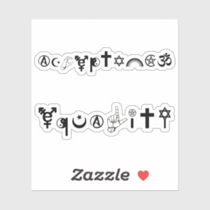 Acceptatie Gelijkheid Symbolen 2 Sticker