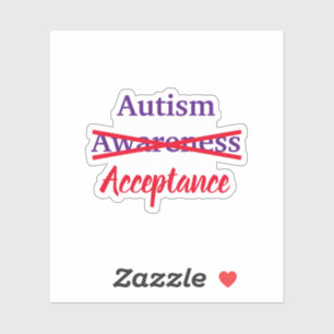 Acceptatie in plaats van bewustzijn op maat gemaak sticker
