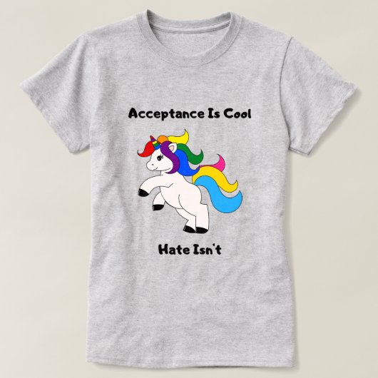 Acceptatie Is Cool T-shirt (Design voorkant)