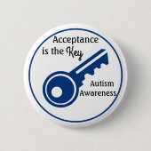 Acceptatie is de belangrijkste Button voor autisme (Voorkant)