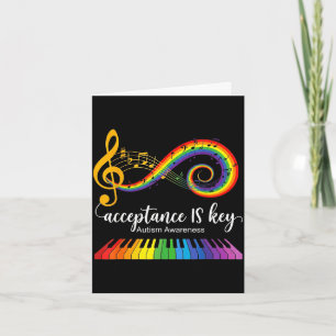 Acceptatie is de sleutel autisme bewustzijn muziek kaart