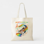Acceptatie Is De Sleutel Autisme Bewustzijn Tote Bag (Achterkant)