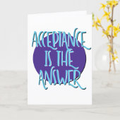 Acceptatie is de slogan voor het terugwinnen van a kaart (Gele Bloem)