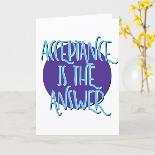 Acceptatie is de slogan voor het terugwinnen van a kaart (Gele Bloem)