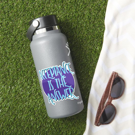 Acceptatie Is Het Antwoord Herstelsleus Sticker (HydroFlask Insitu)