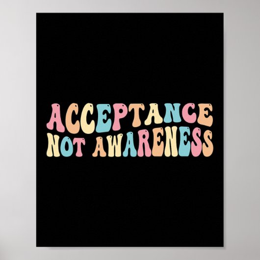 Acceptatie Neurodiversiteit Autisme Neurodiverent Poster (Voorkant)