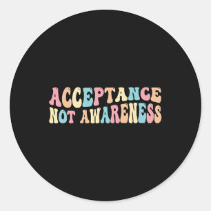 Acceptatie Neurodiversiteit Autisme Neurodiverent Ronde Sticker