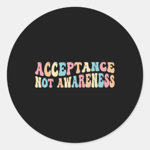 Acceptatie Neurodiversiteit Autisme Neurodiverent  Ronde Sticker