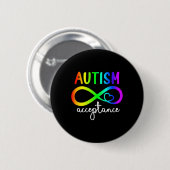 Acceptatie Oneindigheid Hart Autisme Bewustzijn Ma Ronde Button 5,7 Cm (Voorkant /achterkant)