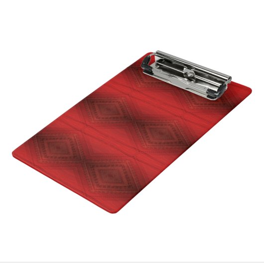 Acceptatie | Rode Eclectische Boho Patroon Mini Klembord (Angled3)