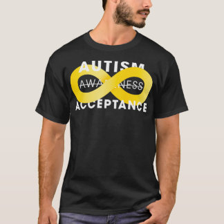 Acceptatie van autisme met Gold Infinity T-shirt