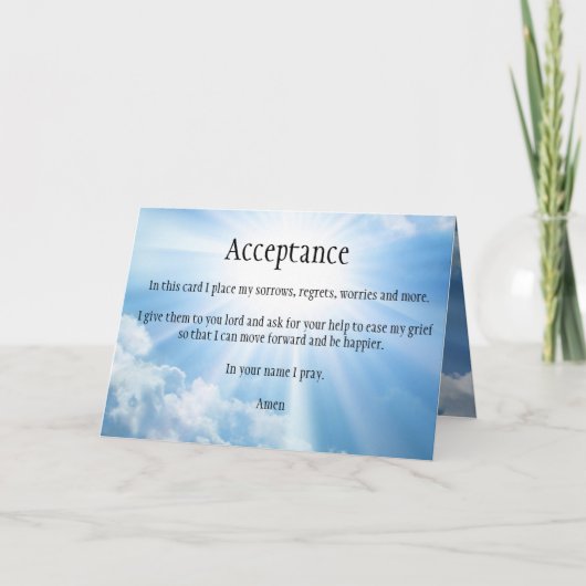 Acceptatie van de sympathiekaart voor grief kaart (Voorkant)