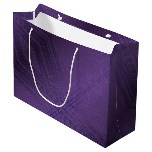 Acceptatie | Violet Eclectisch Boho Patroon  Groot Cadeauzakje (Voorkant Gekanteld)