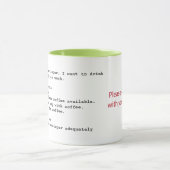 Acceptatiecriteria voor gebruikersartikelen, mok m (Midden)