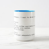 Acceptatiecriteria voor gebruikersartikelen: mok P (Center)