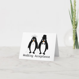 Acceptatiekaart voor Penguin Wedding
