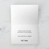 Acceptatiekaart voor Penguin Wedding Bedankkaart (Binnen)