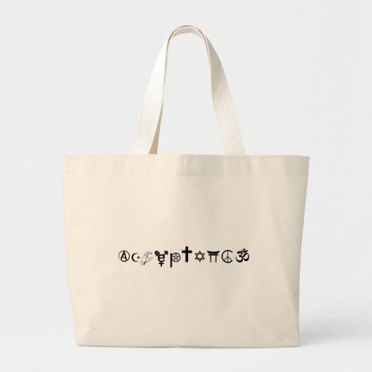 Acceptatiesymbolen Grote Tote Bag (Voorkant)