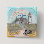 Acceptatievuurtoren Vierkante Button 5,1 Cm (Voorkant)