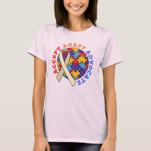 Accepteer Aanpas Aanvaard-Autisme Bewustzijn Werel T-shirt