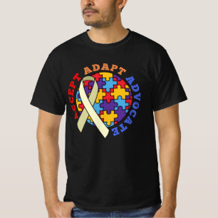 Accepteer Aanpas Aanvaard-Autisme Bewustzijn Werel T-shirt