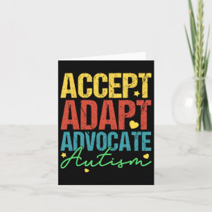Accepteer Adapt Advocate Autism Awareness Month Ma Kaart