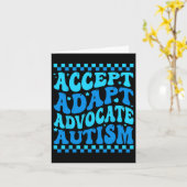 Accepteer Adapt Advocate Autism Awareness Month Ma Kaart (Gele Bloem)