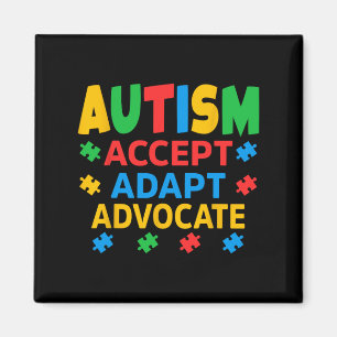 Accepteer Adapt Advocate Autisme Bewustzijn Mannen Magneet