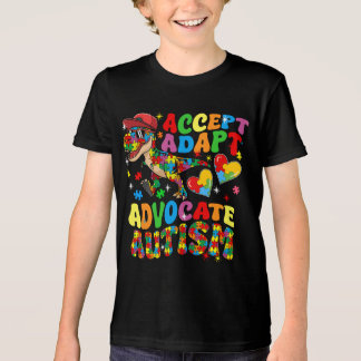 Accepteer Adapt Advocate Autisme Bewustzijn Puzzel Tri-Blend Shirt