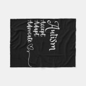 Accepteer Adapt Advocate Autisme Ondersteuning Gra Fleece Deken (Voorkant (Horizontaal))